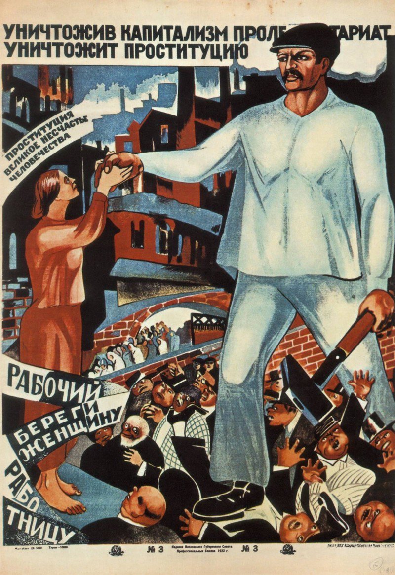 Soviet Anti-Prostitution Propaganda Poster from 1923 Compared to Bourgeois Society in 2026